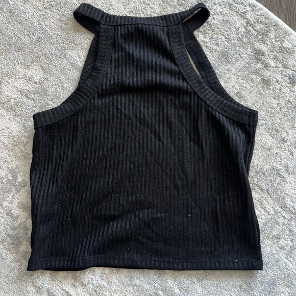 Black Ribbed Tank Top - Picture 2 of 2
